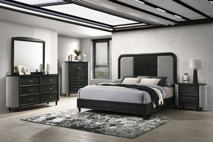 Skyline - 2 Drawer Nightstand - Onyx