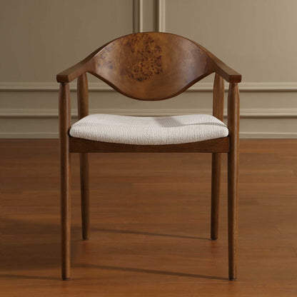 Augusta - Burl Dining Chair - Brown,White