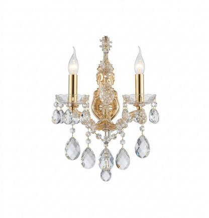 Michael Amini Lighting - La Scala Traditional Crystal Wall Sconce - Gold
