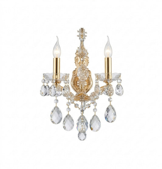 Michael Amini Lighting - La Scala Traditional Crystal Wall Sconce - Gold
