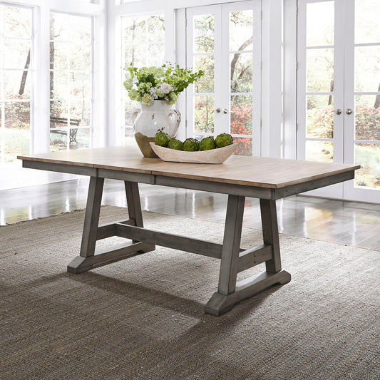 Lindsey Farm - Trestle Table Top - Gray & Sandstone