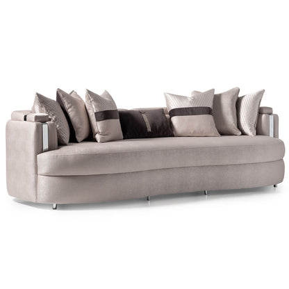 Carmela - Mansion Sofa - Zinc / Chrome