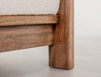Duna - Armchair - White / Light Brown
