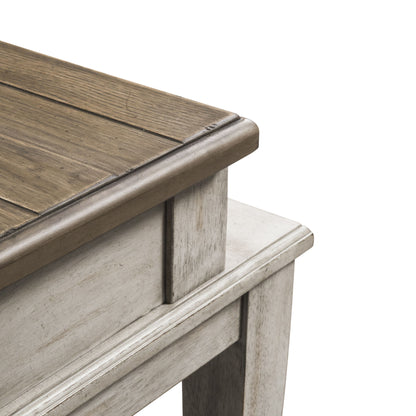 Heartland - Console Bar Table - Antique White / Tobacco Tops