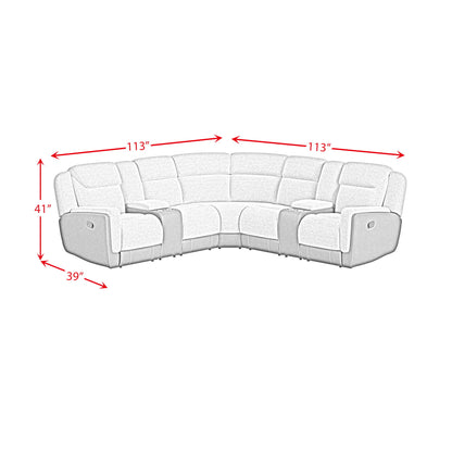 Hornet - 3 Piece Sectional Set With Console And 2 Recliners