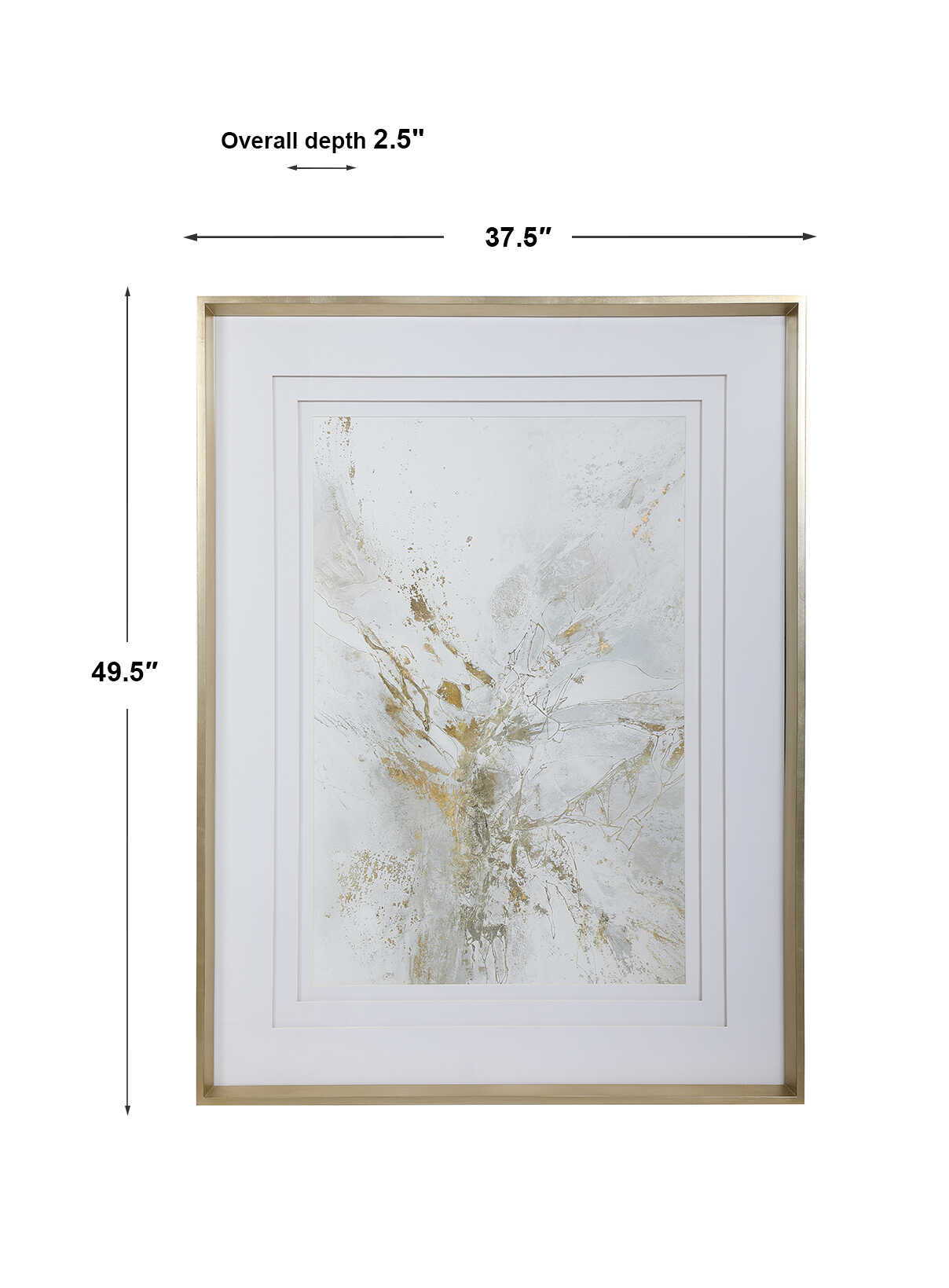 Pathos - Framed Abstract Print - Gold