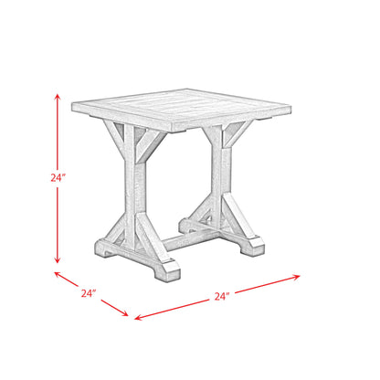 Finn - 3 Piece Accent Trestle Table Set (Coffee Table & Two End Tables) - Dark Walnut