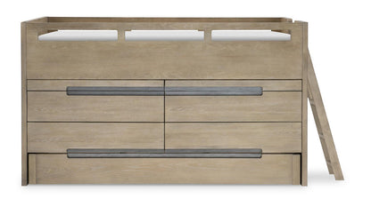 District - Complete Captains Bed - Weathered Oak
