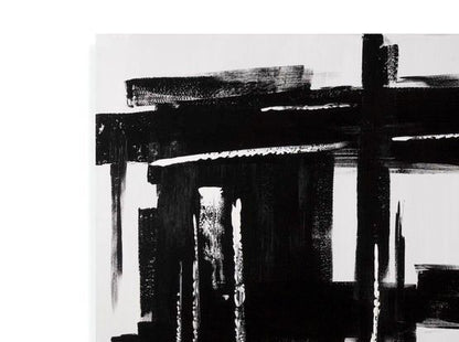Building Blocks Canvas Art - Black