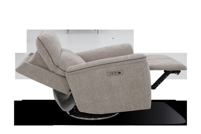 Mable - Triple Power Swivel Recliner With Headrest & Lumbar System