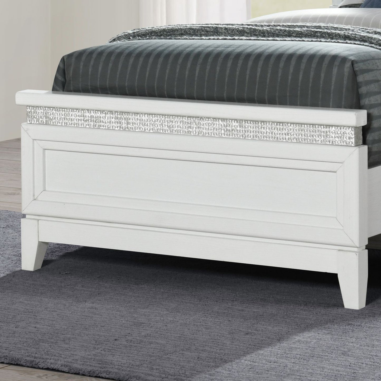 Reflections - Twin Panel Footboard - Pearl White