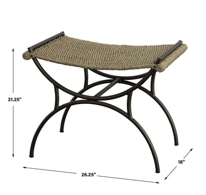 Playa - Seagrass Small Bench - Black