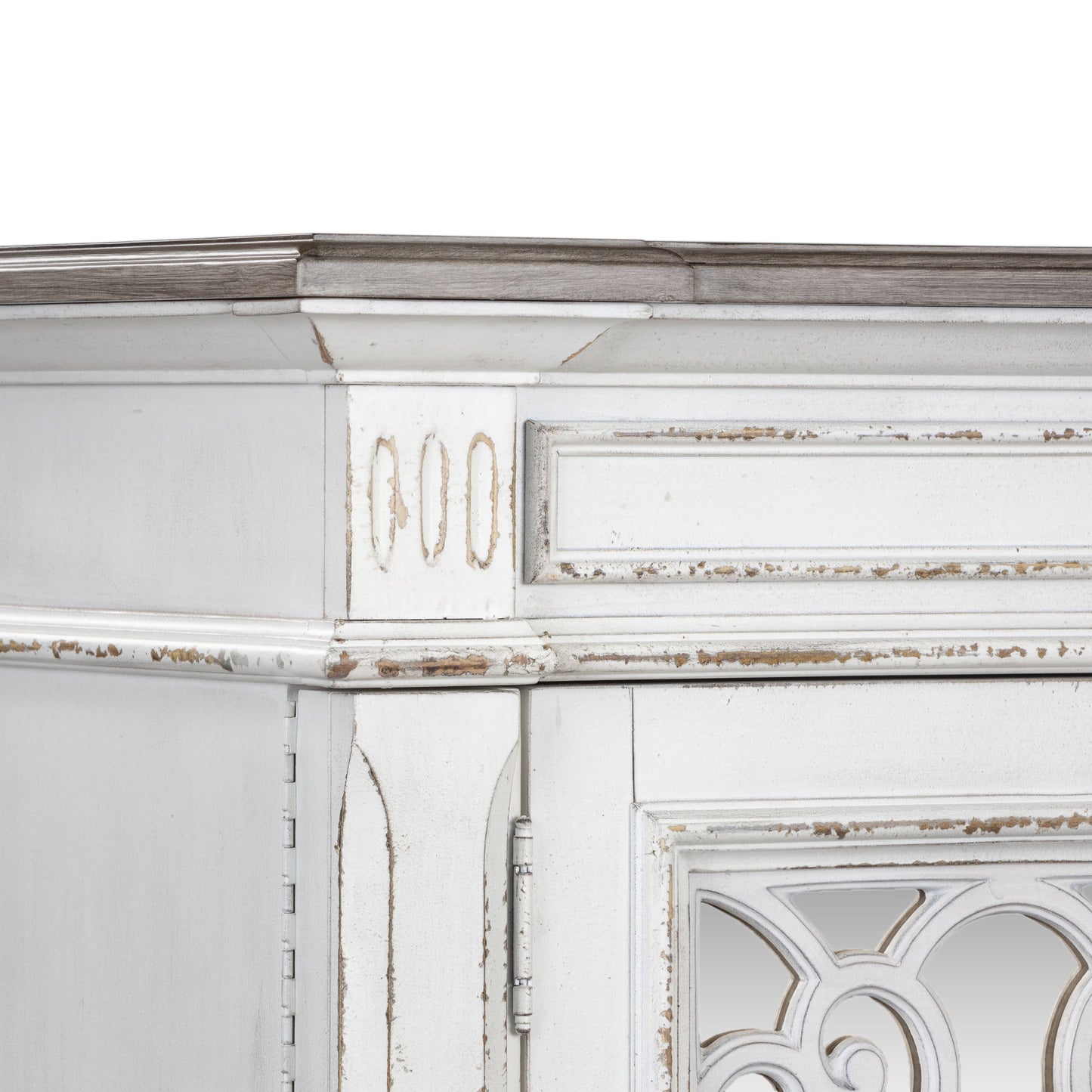 Abbey Park - Mirrored Door Chest - Antique White
