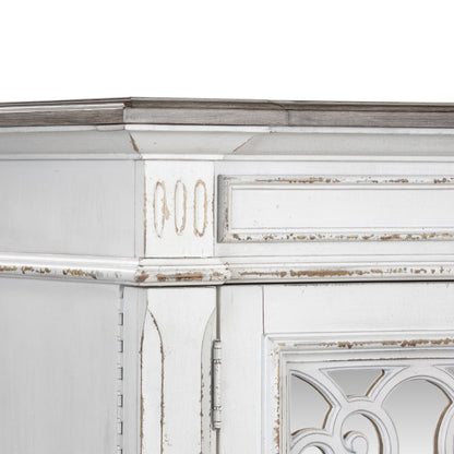 Abbey Park - Mirrored Door Chest - Antique White