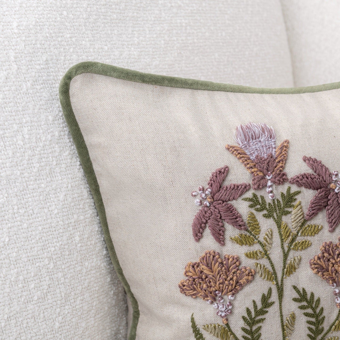 TD Belcourt 14" x 26" Pillow - Floral Multi / Olive Green