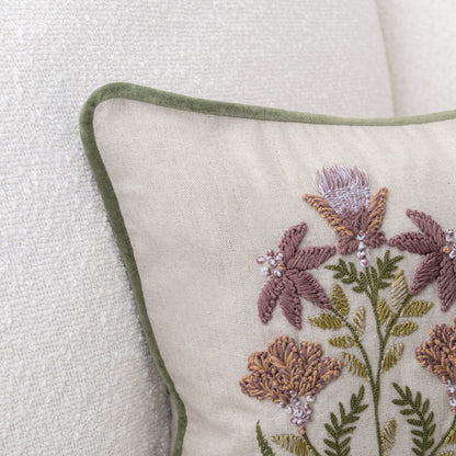 TD Belcourt 14" x 26" Pillow - Floral Multi / Olive Green