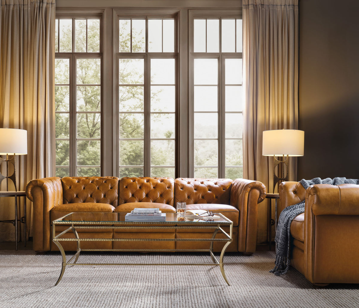 MS - Glover Power Reclining Sofa With Power Headrest - Brown