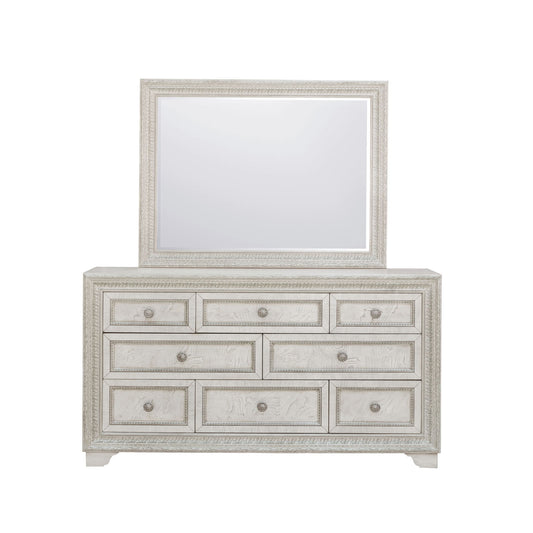 Camila - Dresser and Mirror - Creamy White