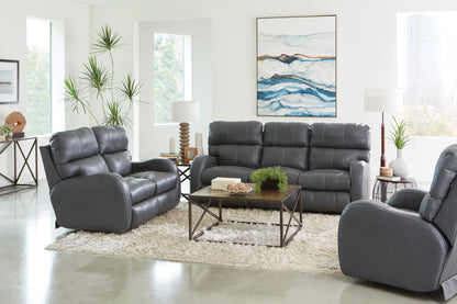 Angelo - Power Reclining Sofa - Gunmetal