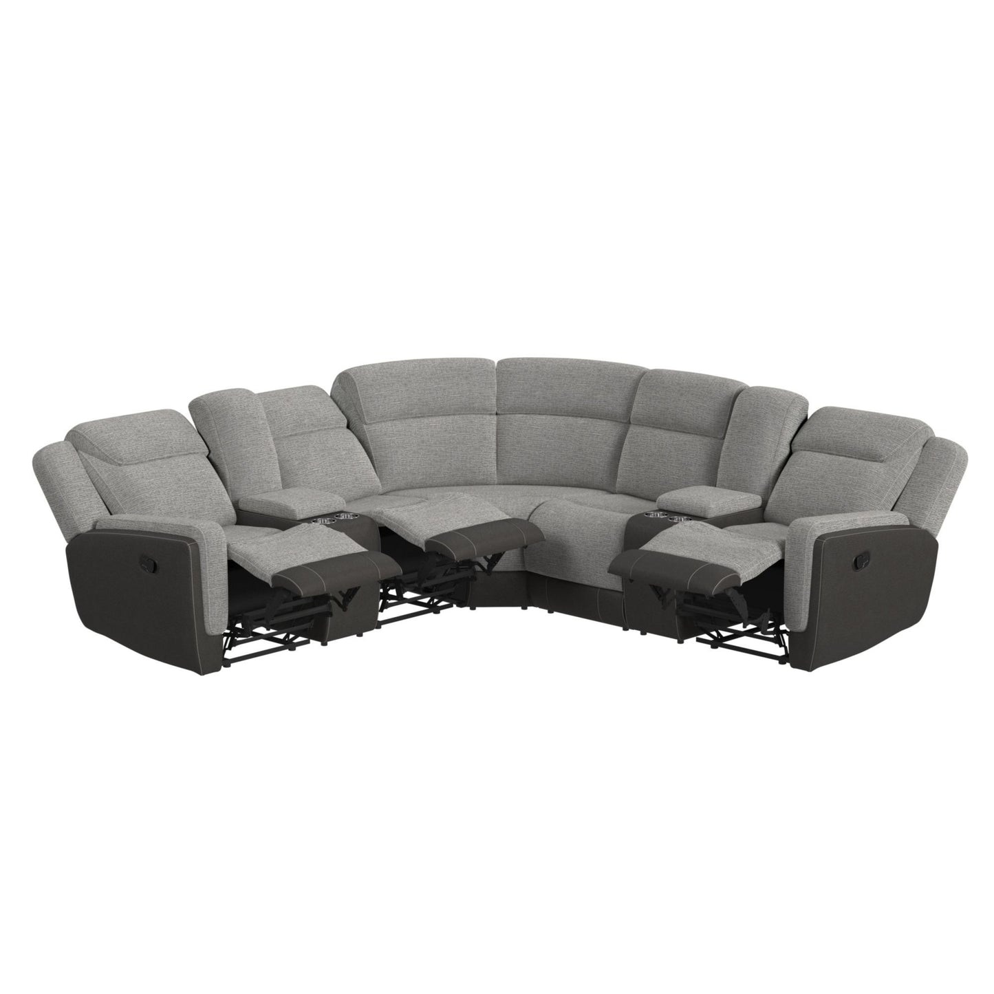 Hornet - 3 Piece Sectional Set With Console And 2 Recliners