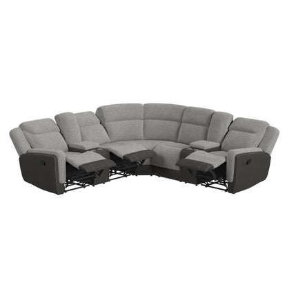 Hornet - 3 Piece Sectional Set With Console And 2 Recliners