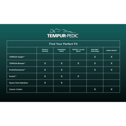 Tempur-Adapt - Tempur-Adapt Luxe Egyptian Cotton Sheets - Graphite