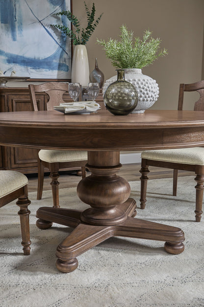 Saddle Creek - Round Dining Table - Timber Brown