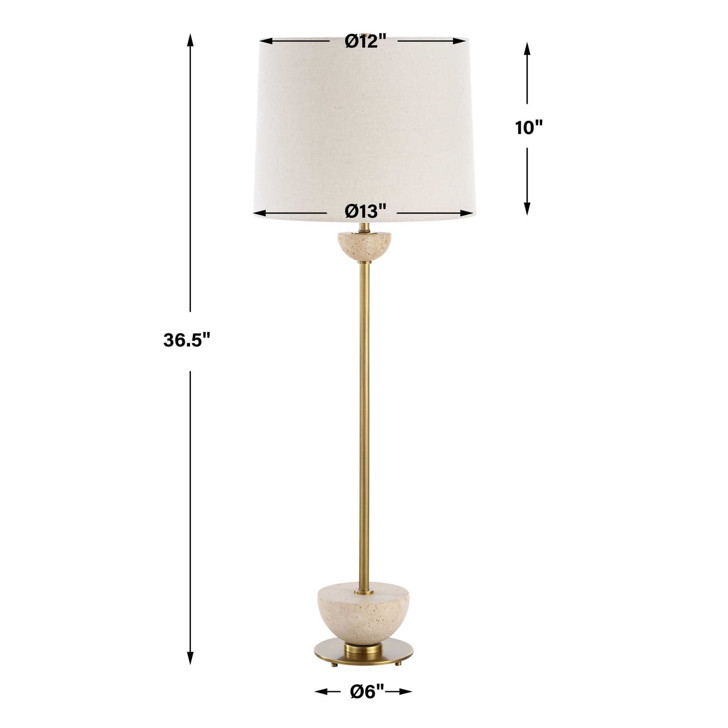 Hemisphere - Buffet Lamp - Brass