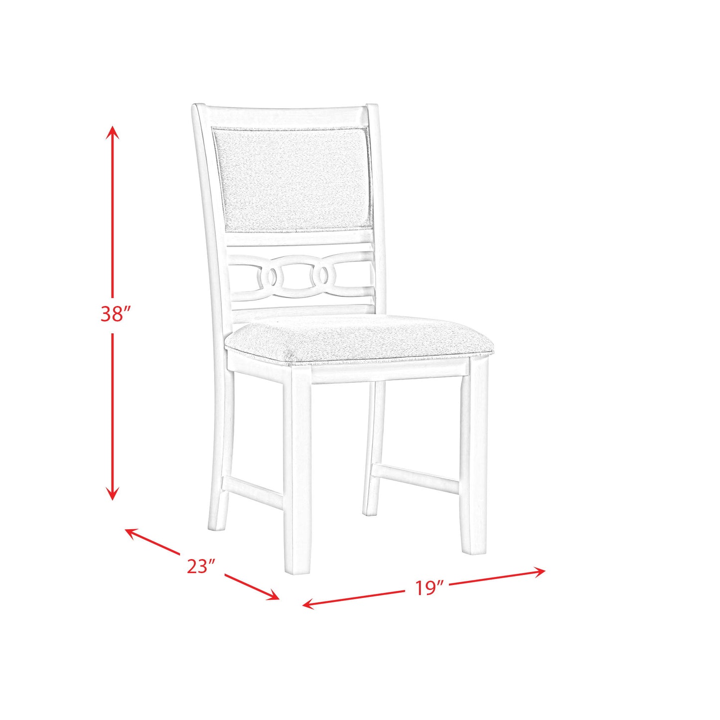 Amherst - Dining Side Chair With Fabric Cushion Side Stretcher (Set of 2) - Gray Finish
