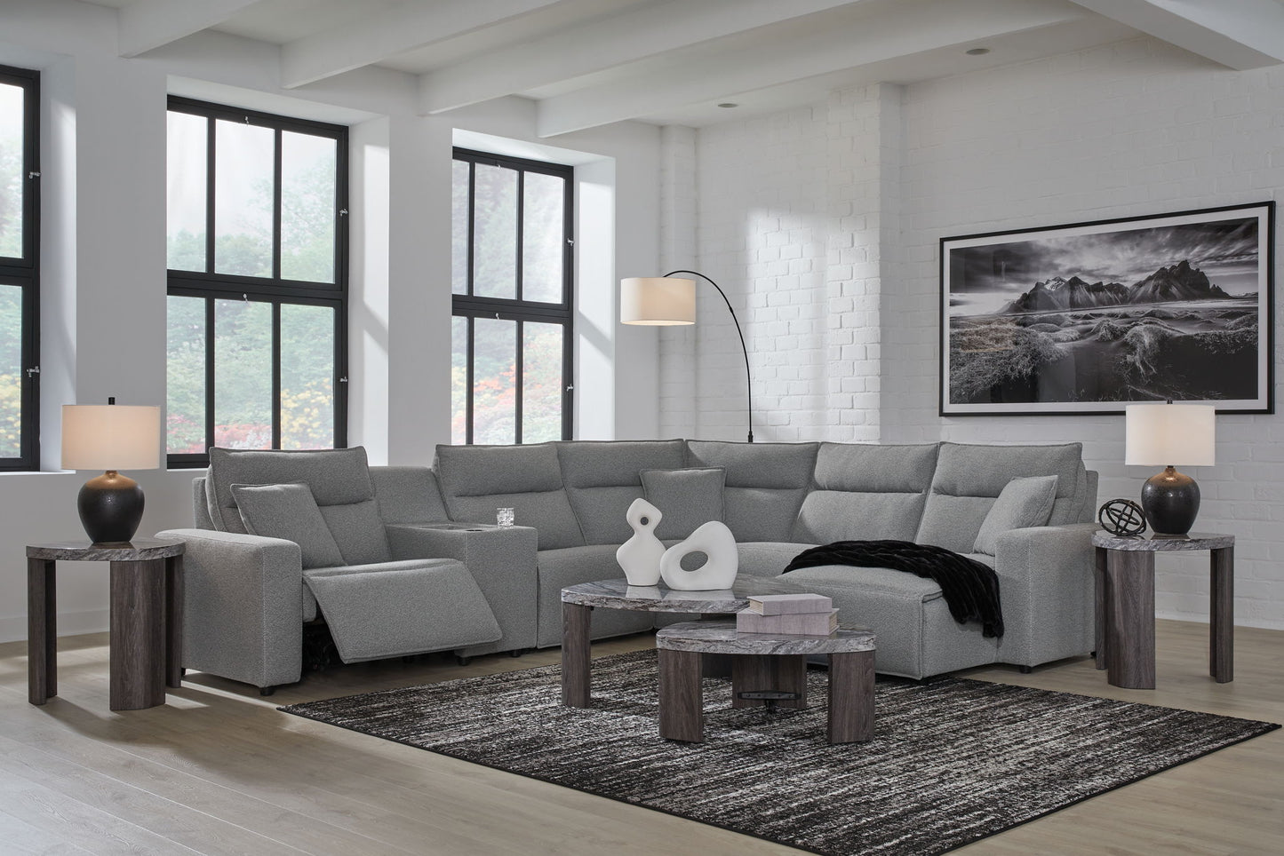 Modmax II - Reclining Sectional - Salt And Pepper