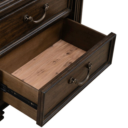 Providence Park - Nightstand With Charging Station - Chateau Brown