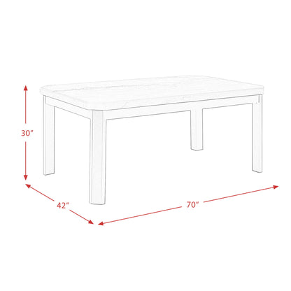 Francesca - 5 Piece Rectangular Dining Set (Table & Four Chairs) - Gray