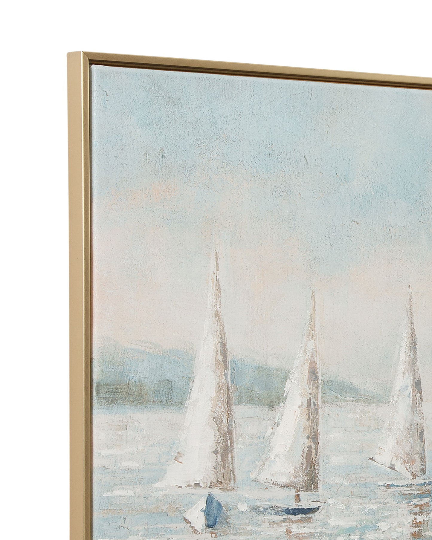 Sailing Day Framed Canvas - Blue