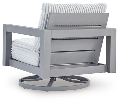 Hurley Park - 4 Pc. - Outdoor Sofa, 2 Lounge Chairs And Coffee Table - Gray