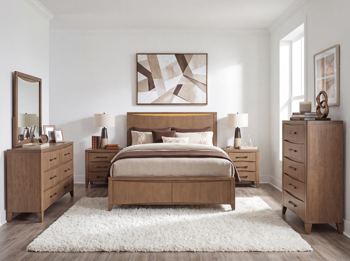 Horizons - Chest (5 Drawers) - Tweed