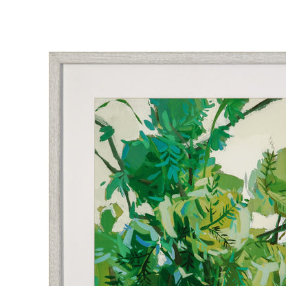 Floral Play I Framed Print - Green
