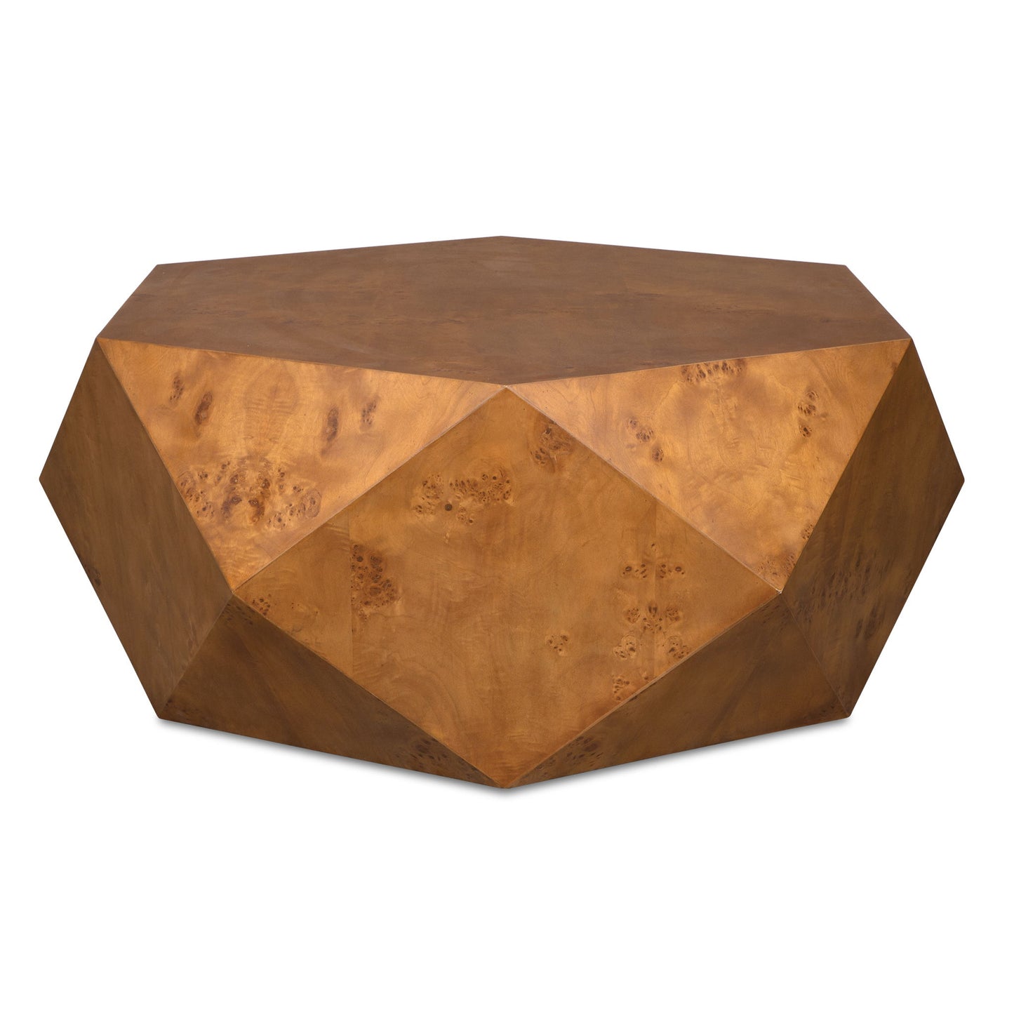 Hughes - Geometric Coffee Table - Dark Brown