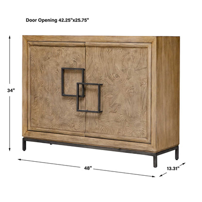 Paltrow - Burl 2 Door Cabinet - Woodtone