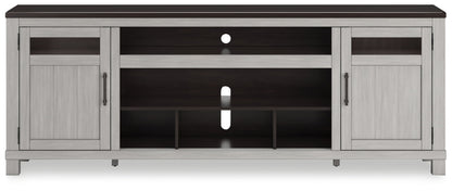 Darborn - XL TV Stand W/Fireplace Option - Gray / Brown