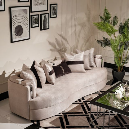 Carmela - Mansion Sofa - Zinc / Chrome