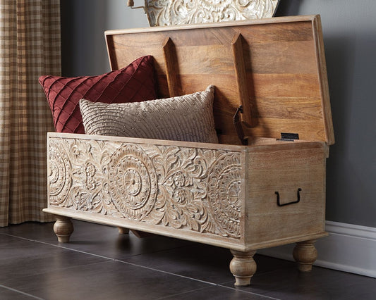 Fossil Ridge - Storage Bench - Beige