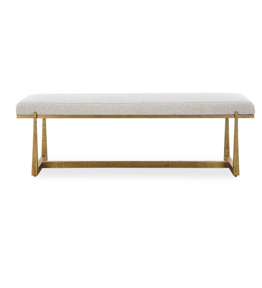 Midas - Bench - Antique Gold & White