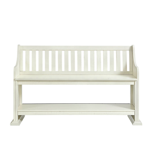 Stone - Counter Pew Bench - White