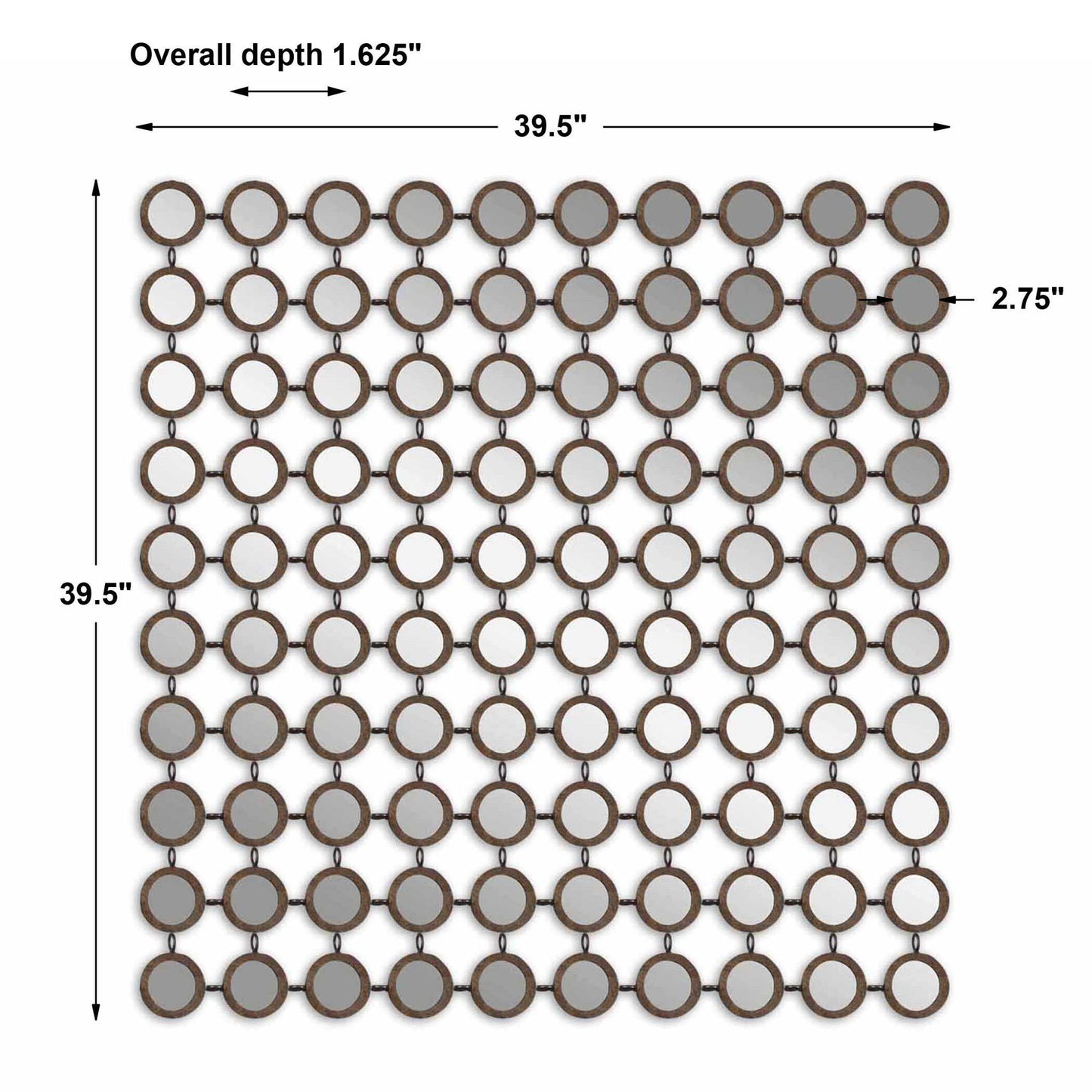 Dinuba - Mirror - Antique Silver Champagne