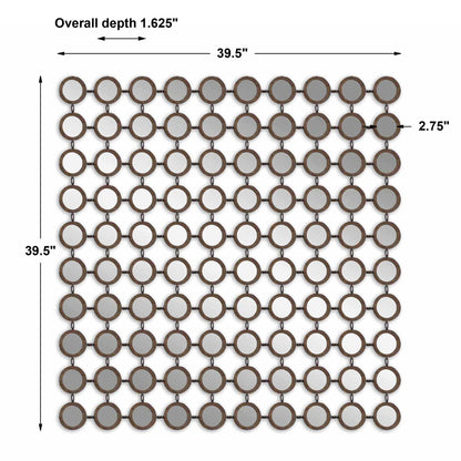 Dinuba - Mirror - Antique Silver Champagne