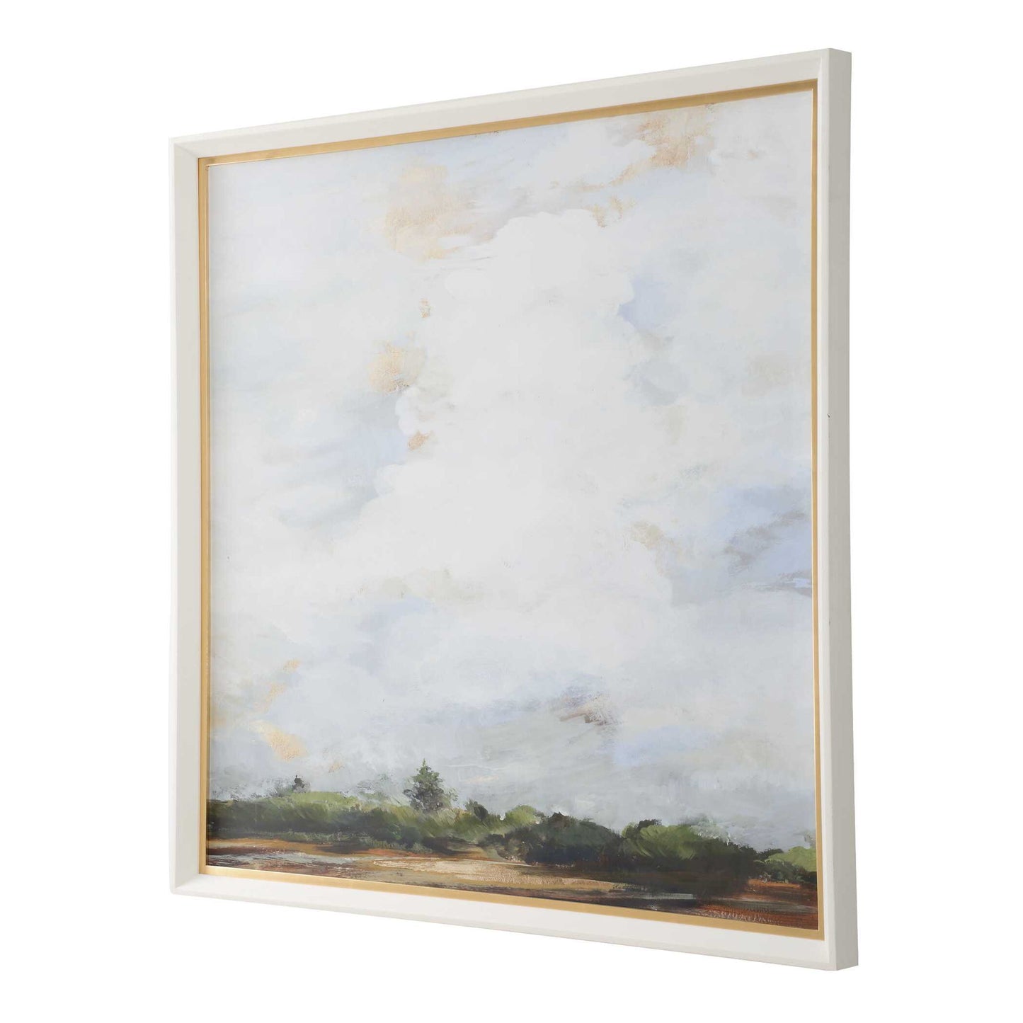Whispering Cloudscapes - Landscape Print - Light Brown