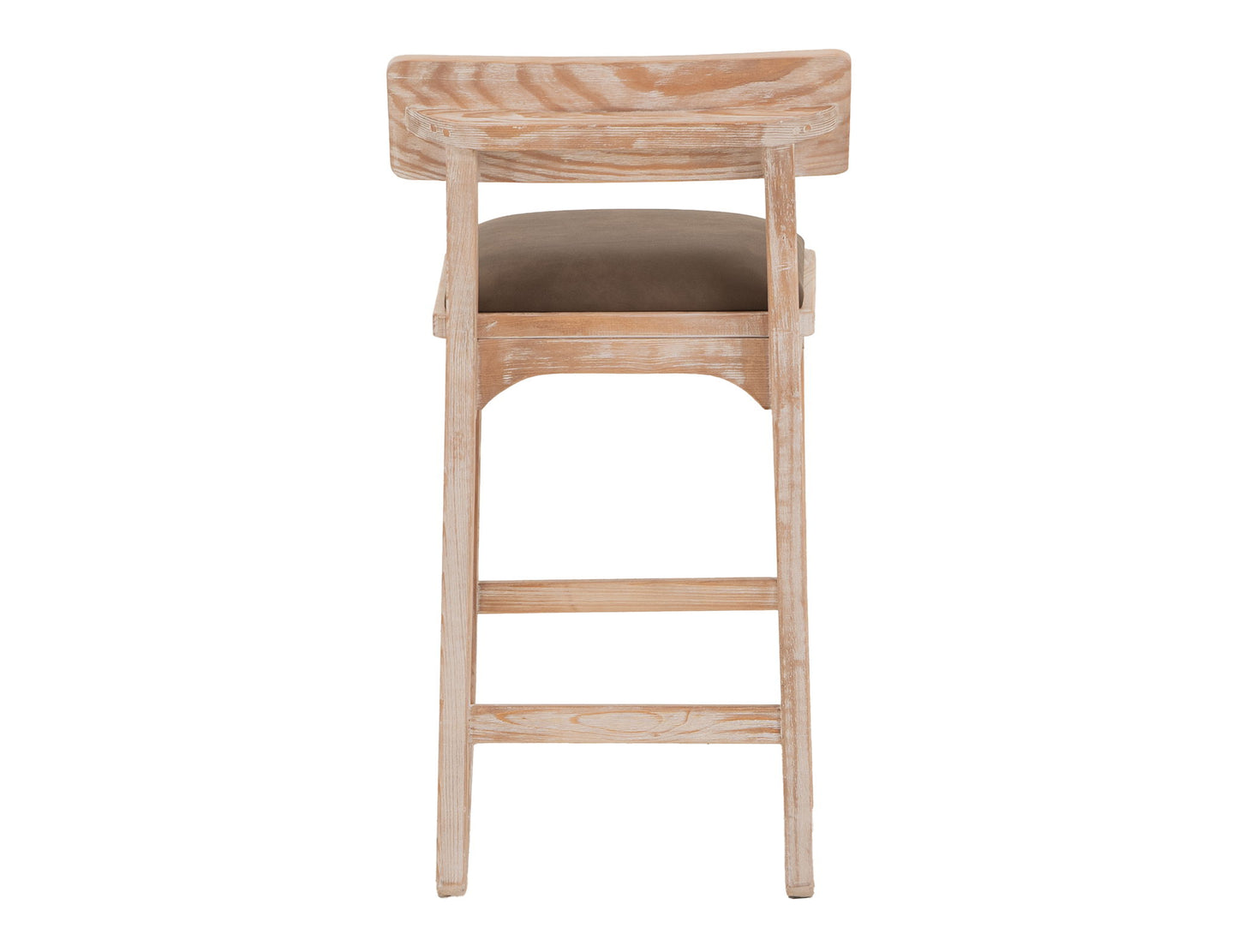 Balam - 30" Upholstered Barstool (Set of 2) - Light Brown / Dark Brown