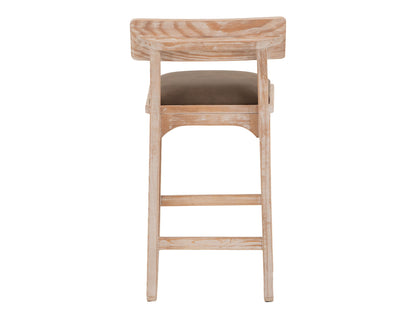 Balam - 30" Upholstered Barstool (Set of 2) - Light Brown / Dark Brown
