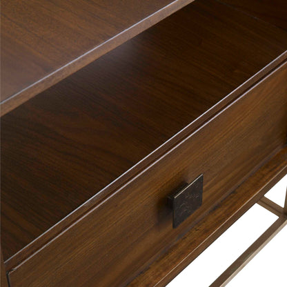 Bexley - Walnut Side Table - Dark Brown