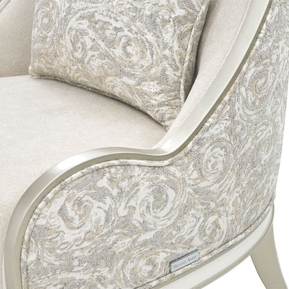 La Marisia - Chenille Accent Chair - Tranquil / Light Champagne